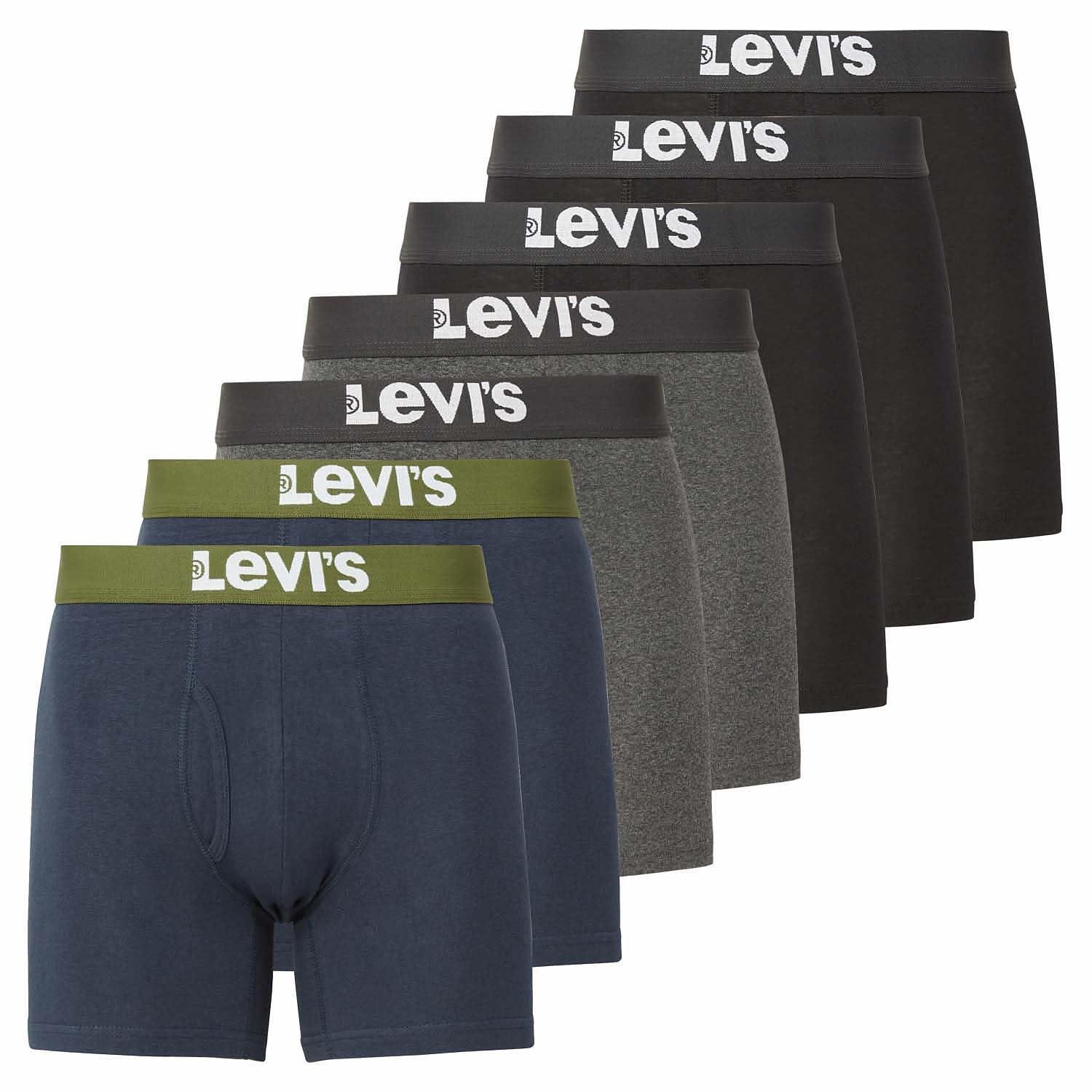 Levi's Mens Underwear 7 Pack Mens Boxer Briefs Cotton Stretch