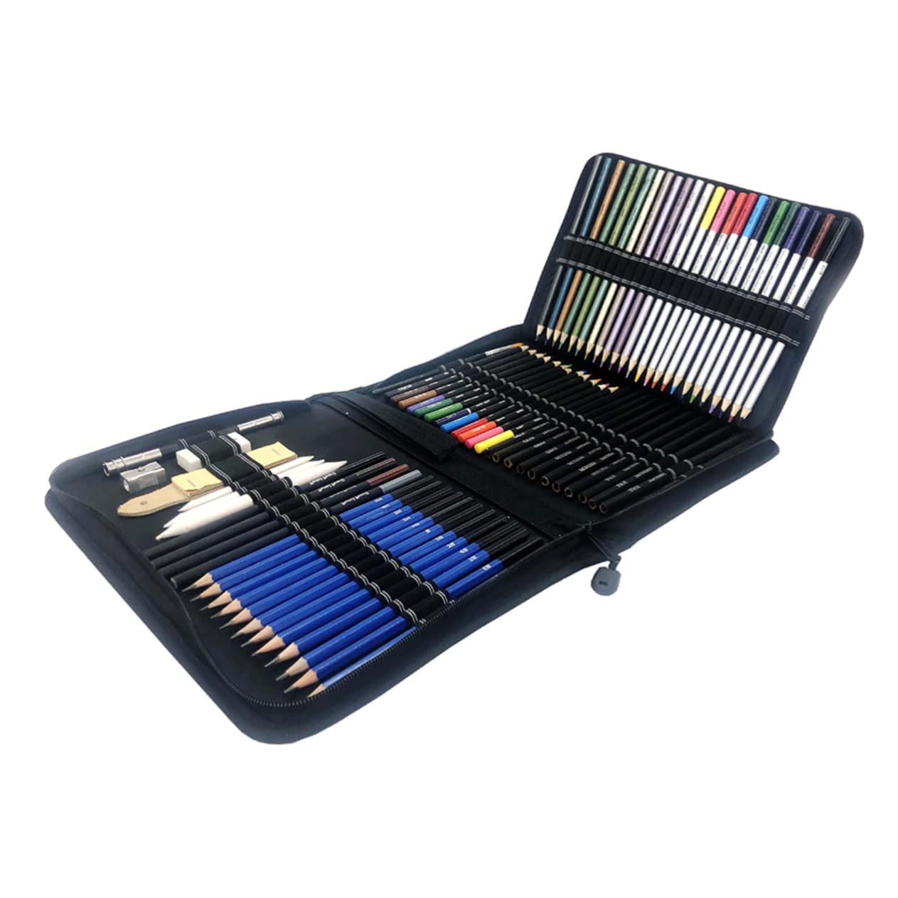 Kit de Dessin de Crayons à Dessin pour Étudiants, 72 Pièces