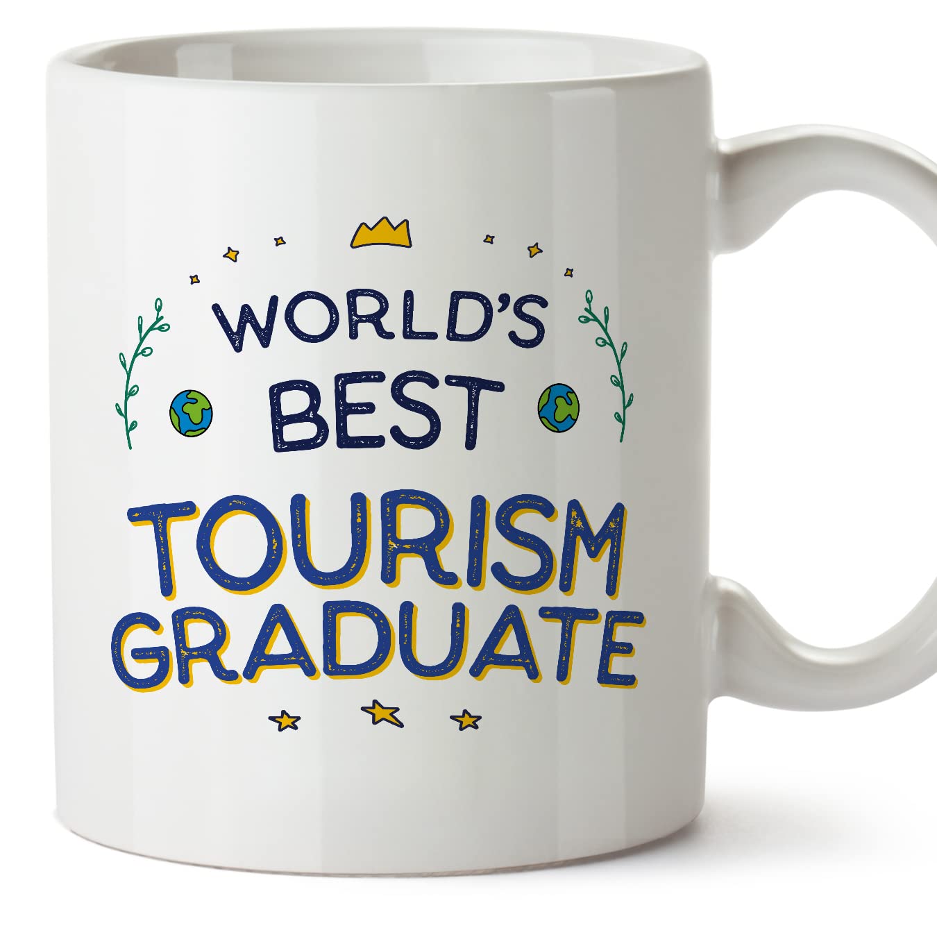 MUGFFINS Tourism Graduate Mug - in English - World's Best - Funny Gift for Colleagues - Ceramic 11oz Mug — image 1