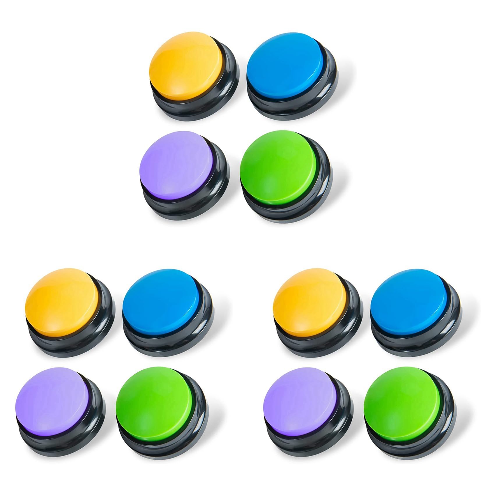 Botones Grabables para Perros, Botones para Perros para ComunicacióN Zumbador de Entrenamiento de Mascotas, Juego de Botones Parlantes para Perros, Regalo Divertido, 12 Piezas