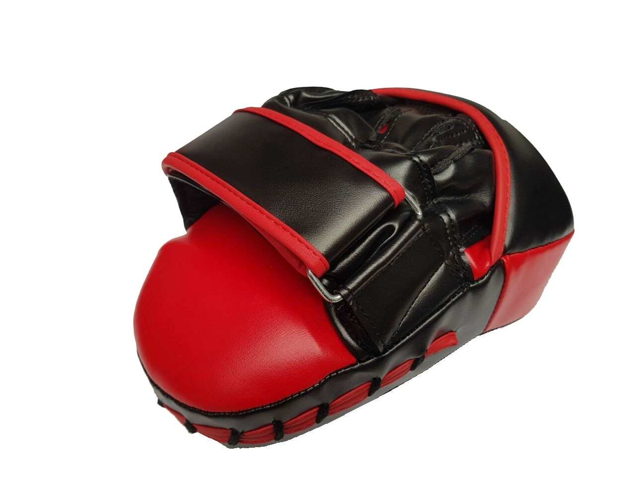 S.B.J - Sportland Handpratzen | Trainings Pratzen | Handmitt schwarz-rot Curved, Lieferung paarweise
