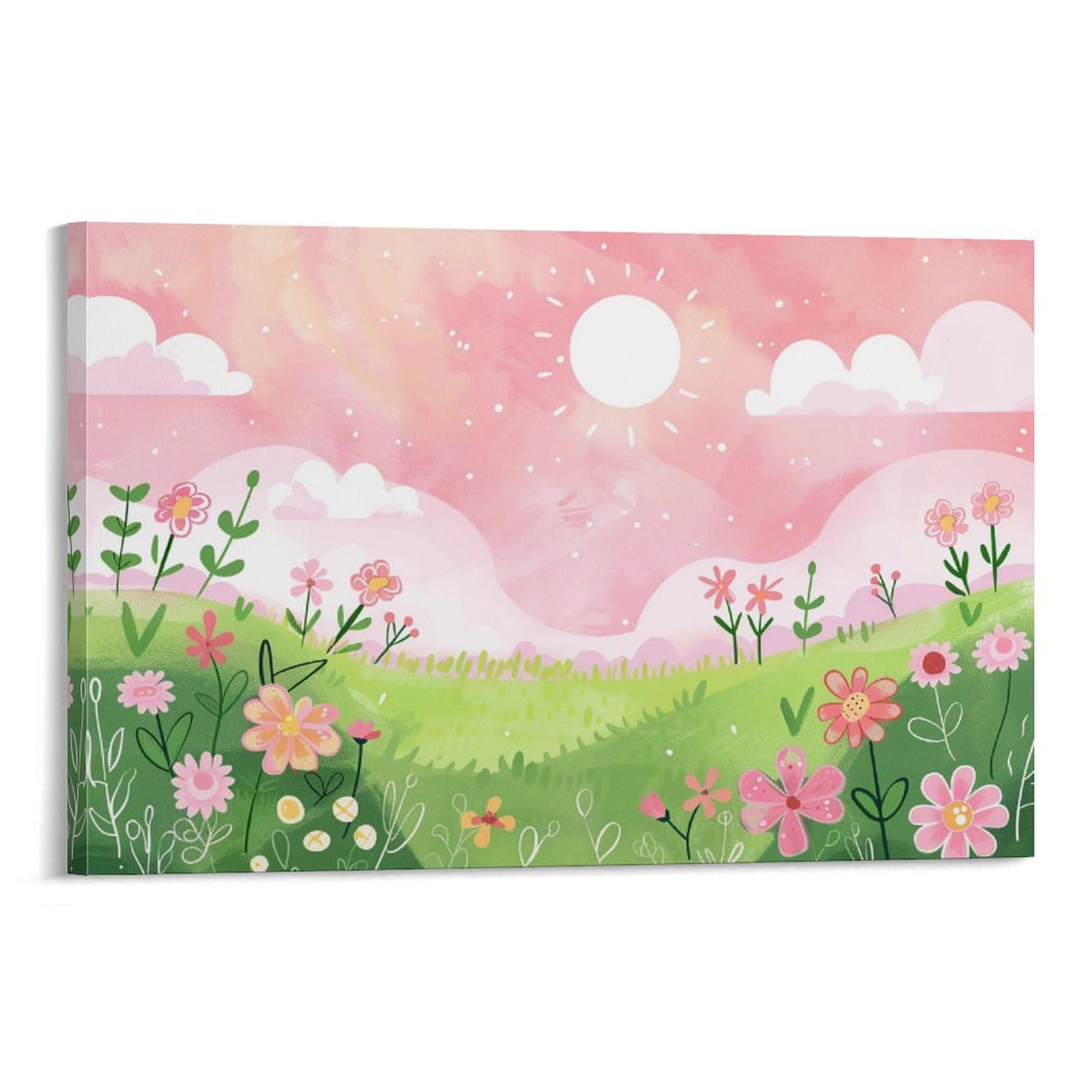 Amazon.co.jp: 絵画 可愛くて子供っぽい自然風景 アートパネル