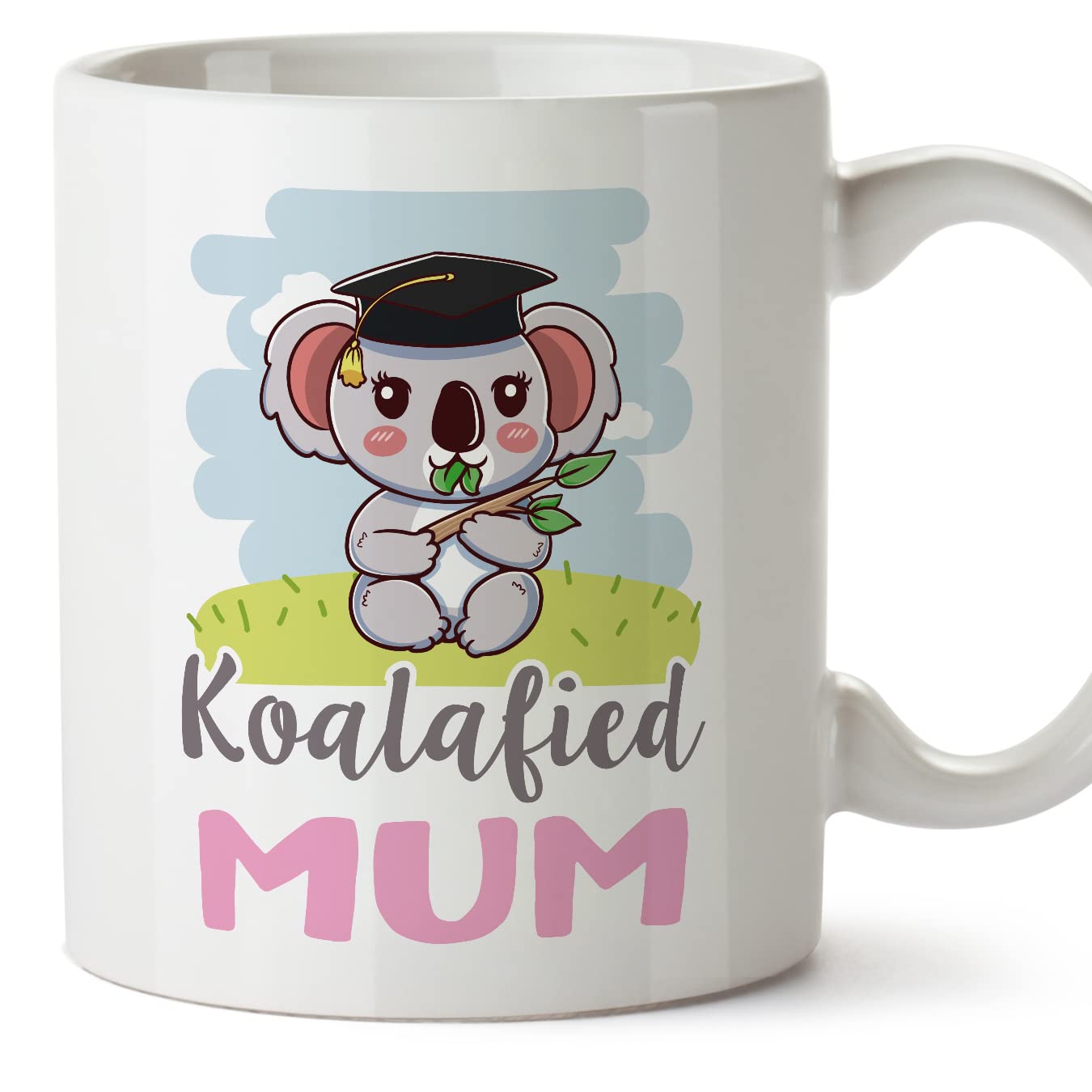 MUGFFINS Mother/Mum Mug - in English - Koalafied - Funny Gift for Mother's Day - Ceramic 11oz Mug