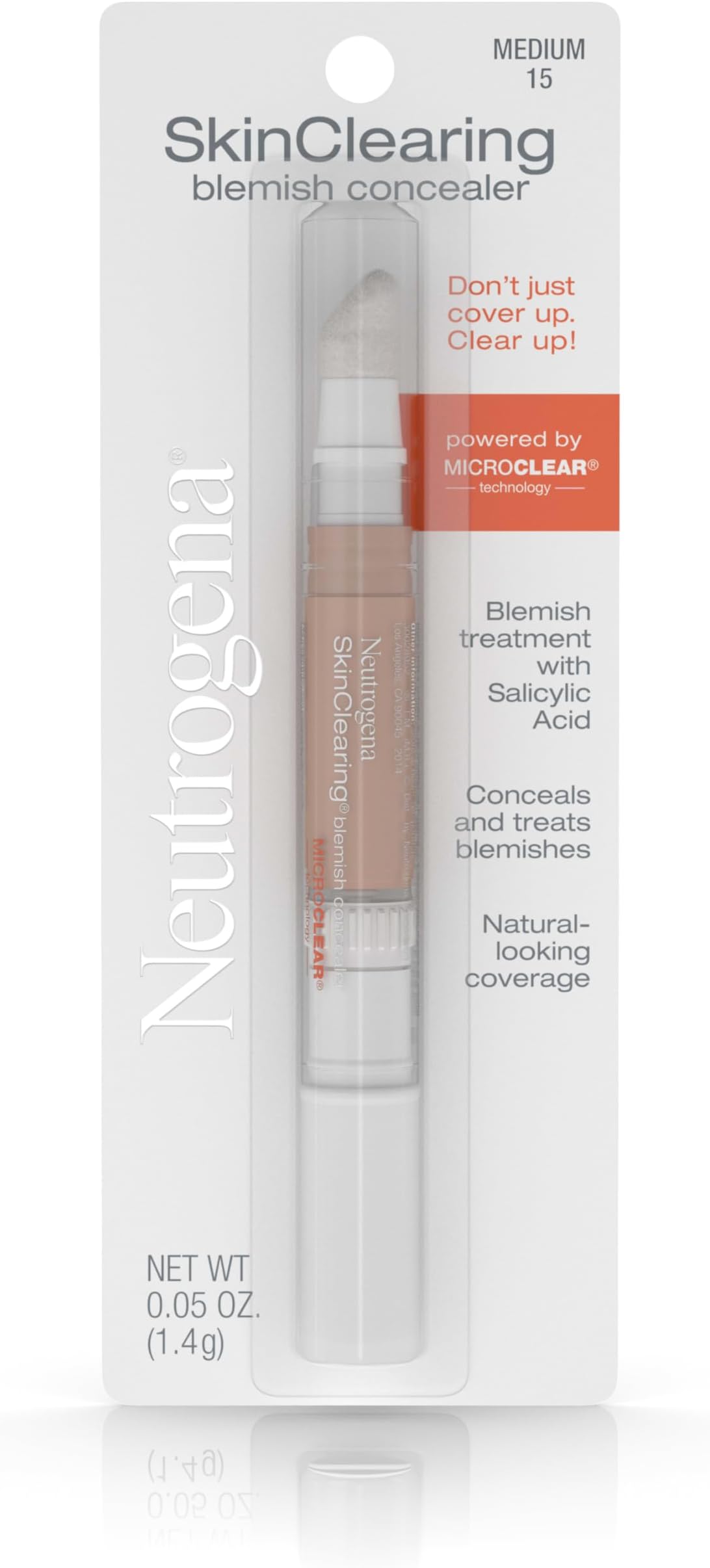 SkinClearing Blemish Concealer, Medium 15, .5 Ounce