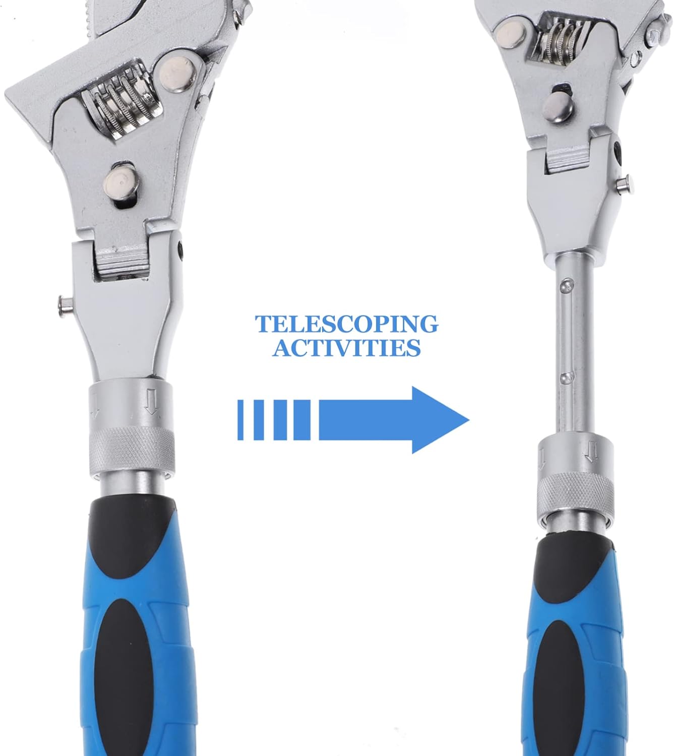 DOITOOL Heavy Duty Telescopic Ratchet Wrench Household Spanner Polished Design Multi-purpose Tool for Home Use Easy and Fine Craftsmanship