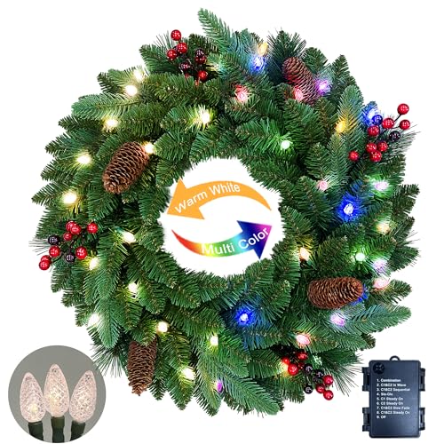 26-in Pre-Lit Christmas Wreath w/ 40 LEDs and Timer 31.79 w/ Code + 40% Off Code TDYCW46A - image 1