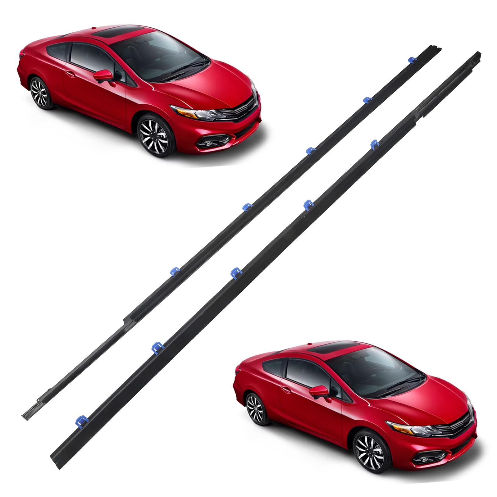Photo 1 of (2PCS) Window Moulding Seal, Glass Belt Trim, Door Weatherstrip