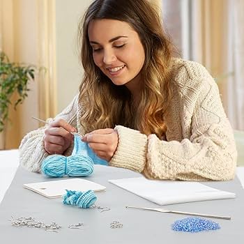 Amazon.co.jp: FREEBLOSS クラゲ かぎ針編みイヤリングキット
