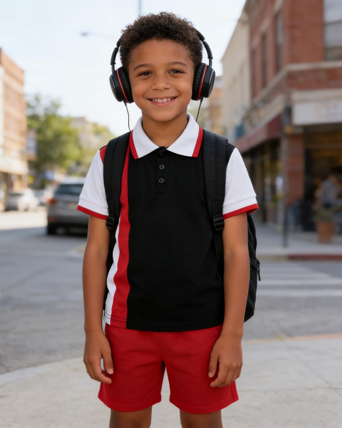 Kids Tween Boy Clothes Colorblock Polo Shirt + Shorts 2Pcs Summer Clothing Set, Siz... - Image 5