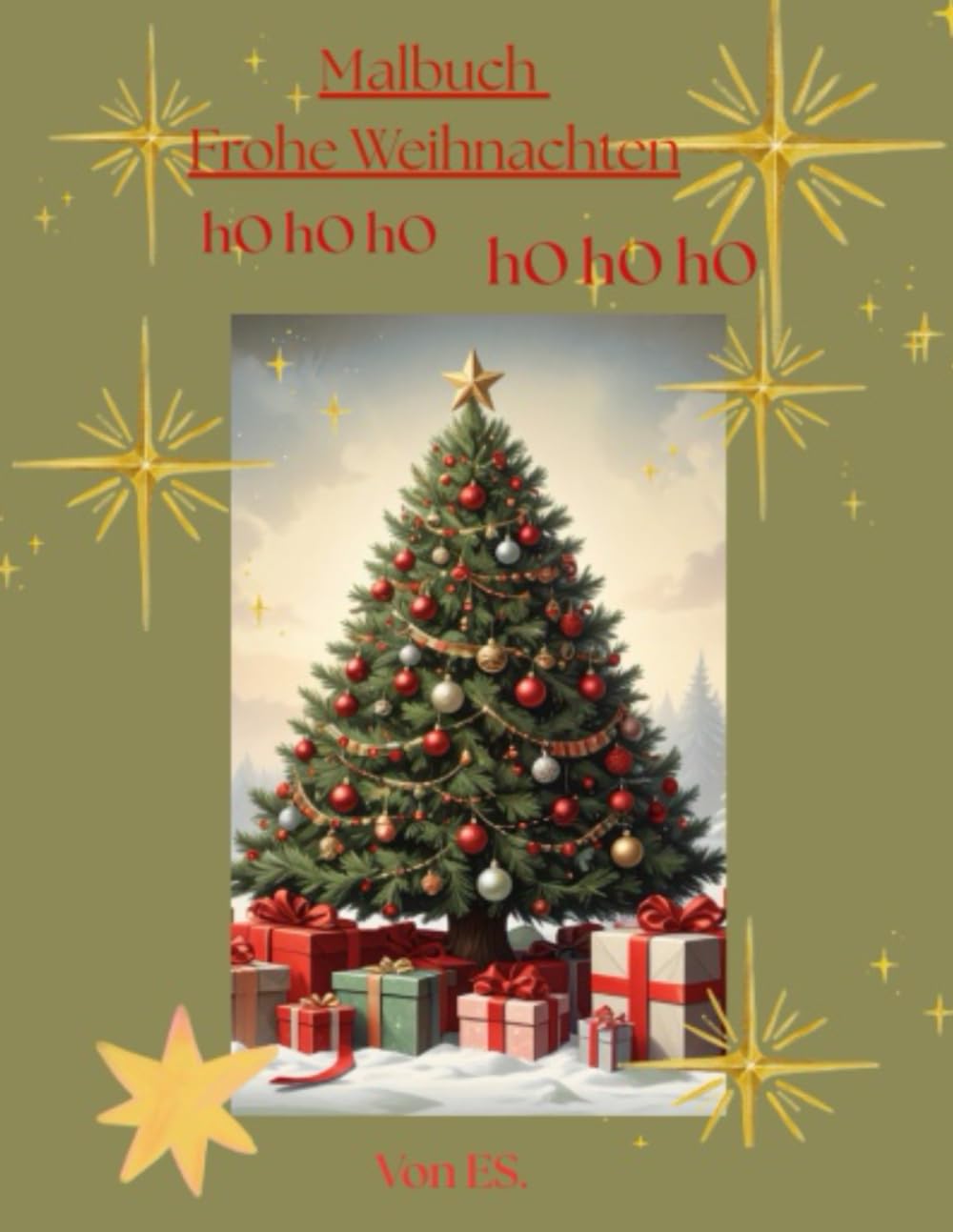 Malbuch: Frohe Weihnachten