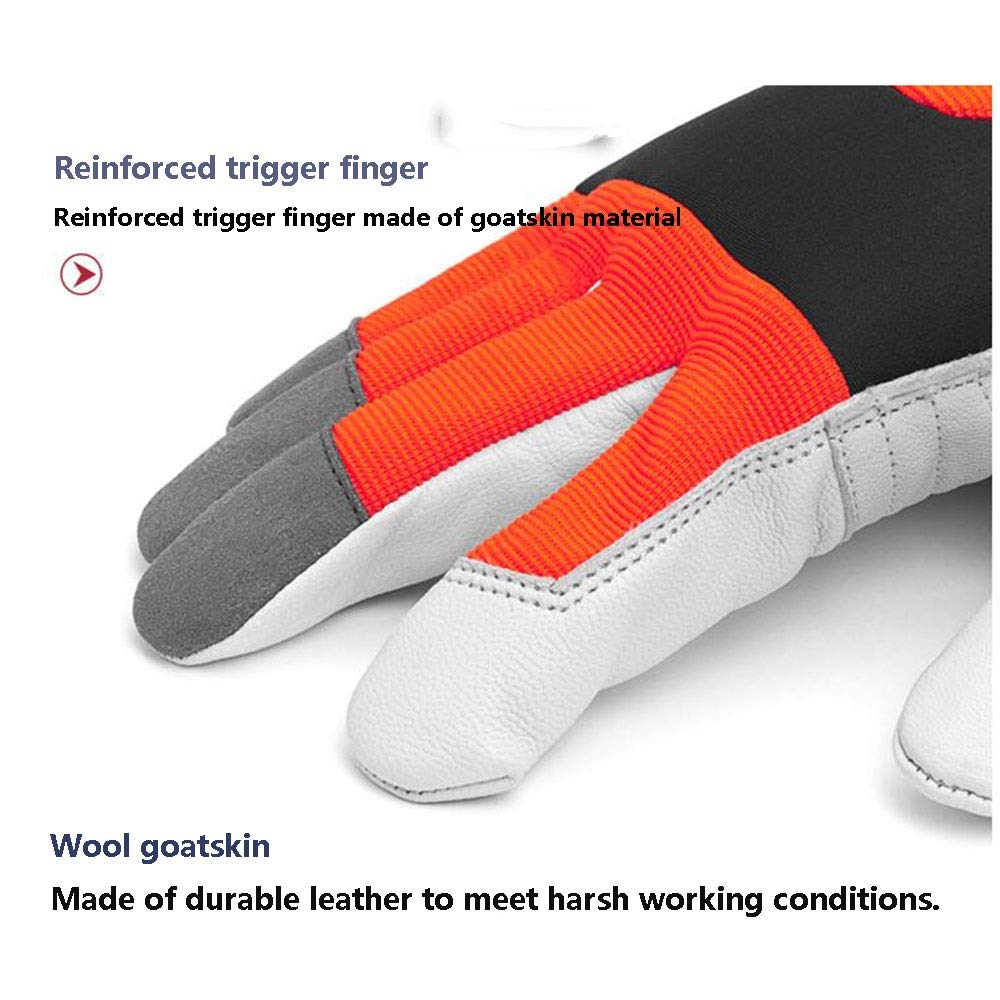 Gartenhandschuhe for Damen und Herren, gummibeschichtete Handschuhe, Hochleistungsschutz, Sicherheitshandschuhe, rutschfest, Outdoor, verschleißfest, Ziegenleder, Vollfunktionshandschuhe, Schutz