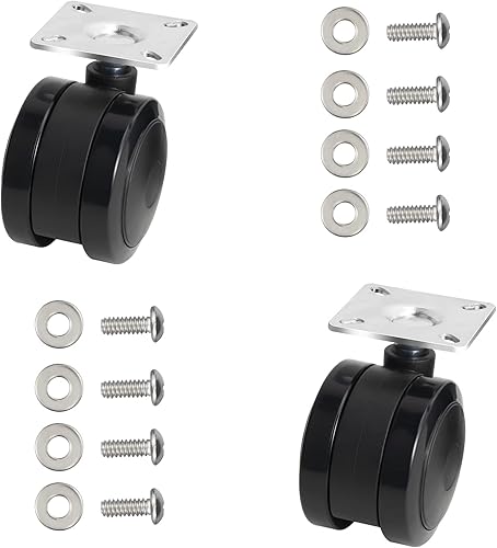 Miniatura 8 de BBQ Future 69827 Juego de ruedas fijas para parrillas Weber Spirit serie 200300 (modelos años 2013-actual), rueda fija con placa y tornillos para