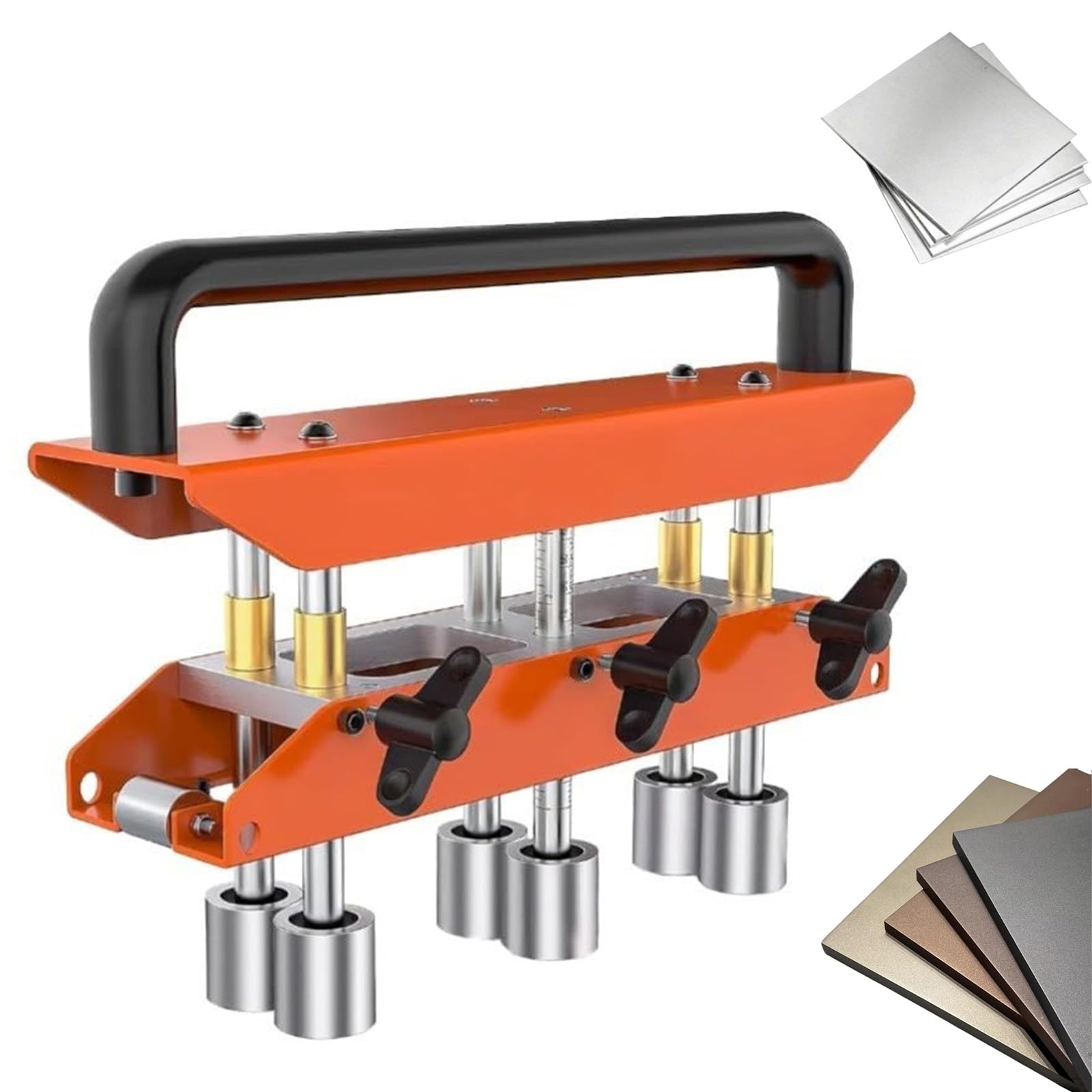 Dobladora manual de chapa ajustable de 0 a 90 grados en acero inoxidable