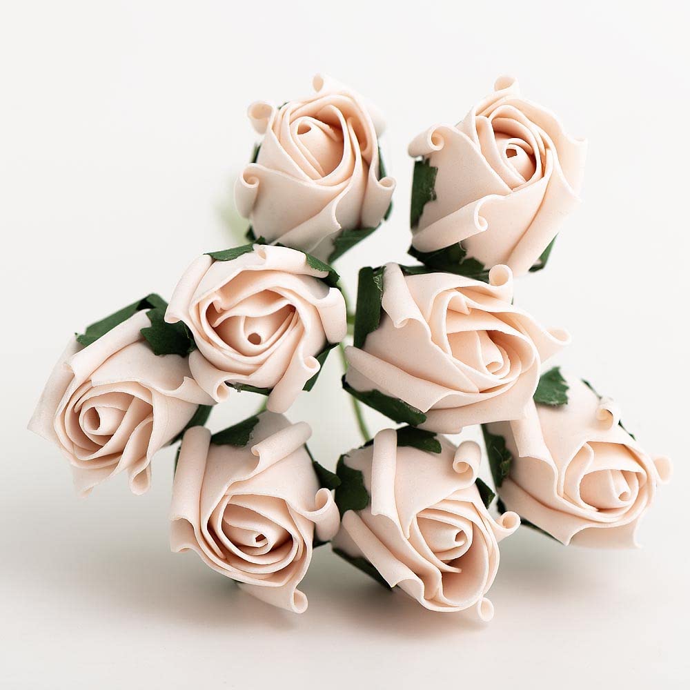 Italian Options Colourfast Artificial Foam Rose Flowers Wedding Bouquet, 3cm, Blush Pink โ image 1