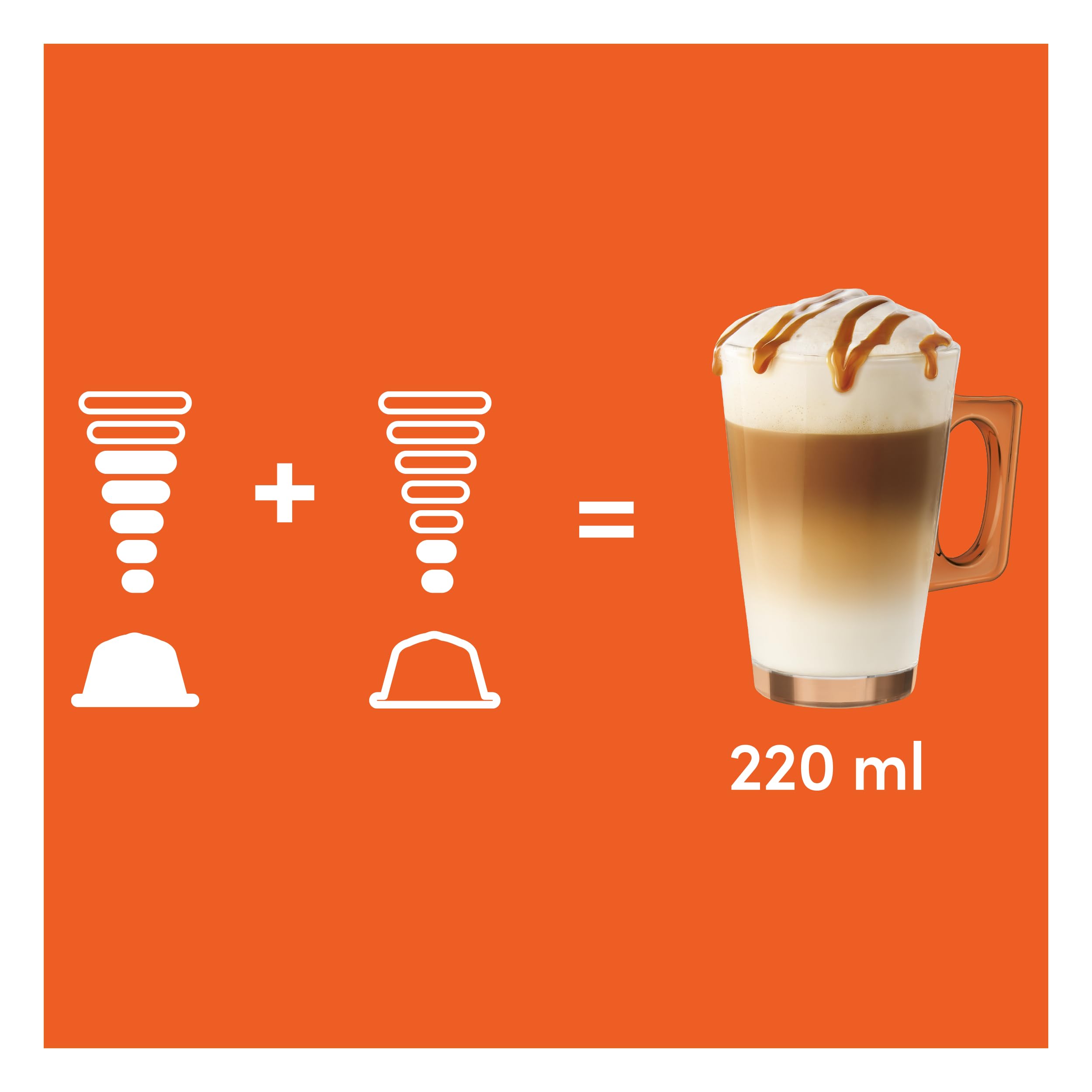 NESCAFÉ DOLCE GUSTO Caramel Latte Macchiato Kaffeekapseln (6 x 16 Kapseln)