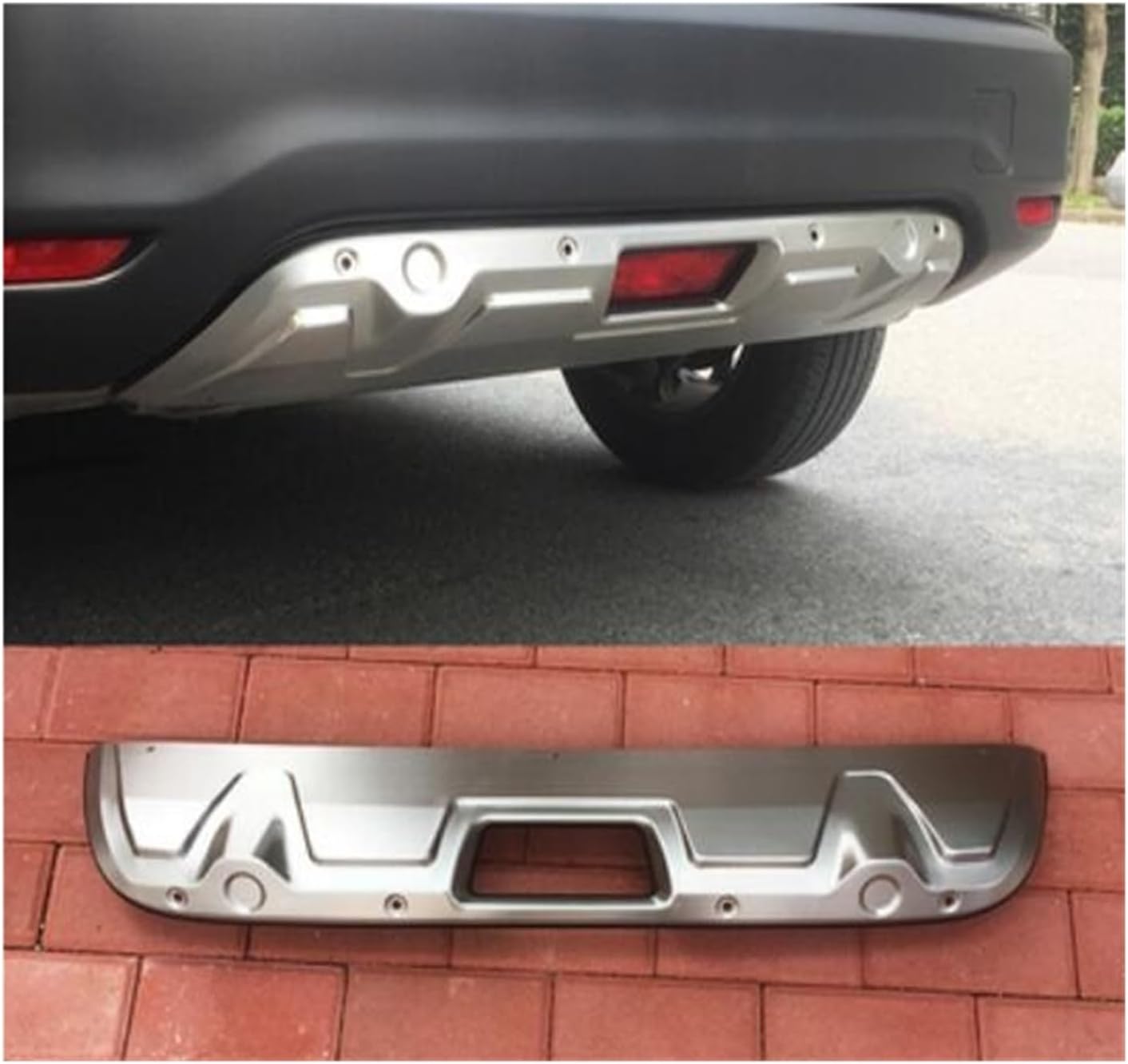 保護バンパー車の保護バンパーフロントとリアバンパー日産キャシュカイ 2016-2017 用(Without Radar Hole)