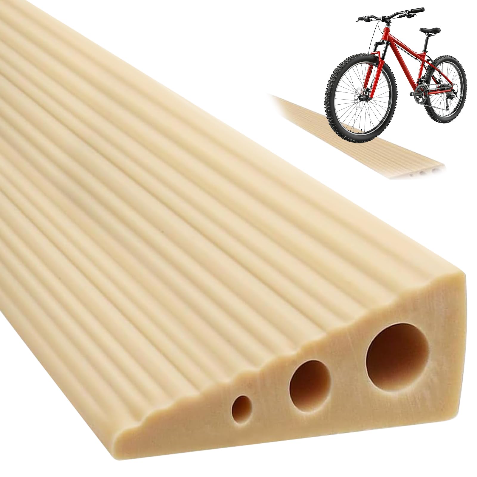 Türschwellenrampe Saugroboter, Schwellenrampe 100x7x3cm, Auffahrrampe mit Rutschfester Oberfläche, Rampe für Saugroboter, Rollstuhl, Rollator, Kinderwagen & Scooter, 500 kg Tragkraft (Gelb)