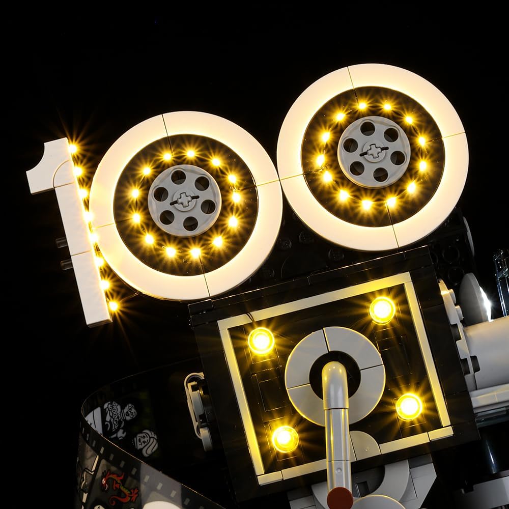 Kyglaring LED Lighting Kit for Lego Disney Walt Disney Tribute Camera 43230 Building Set (No Model) - Light Set Compatible with 43230 Disney Kamera Kit - Without Model (Sound Version)