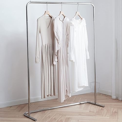 Moderno perchero de ropa al por menor, soporte de exhibición de ropa de acero inoxidable para dormitorio o boutiques, organizador de ropa