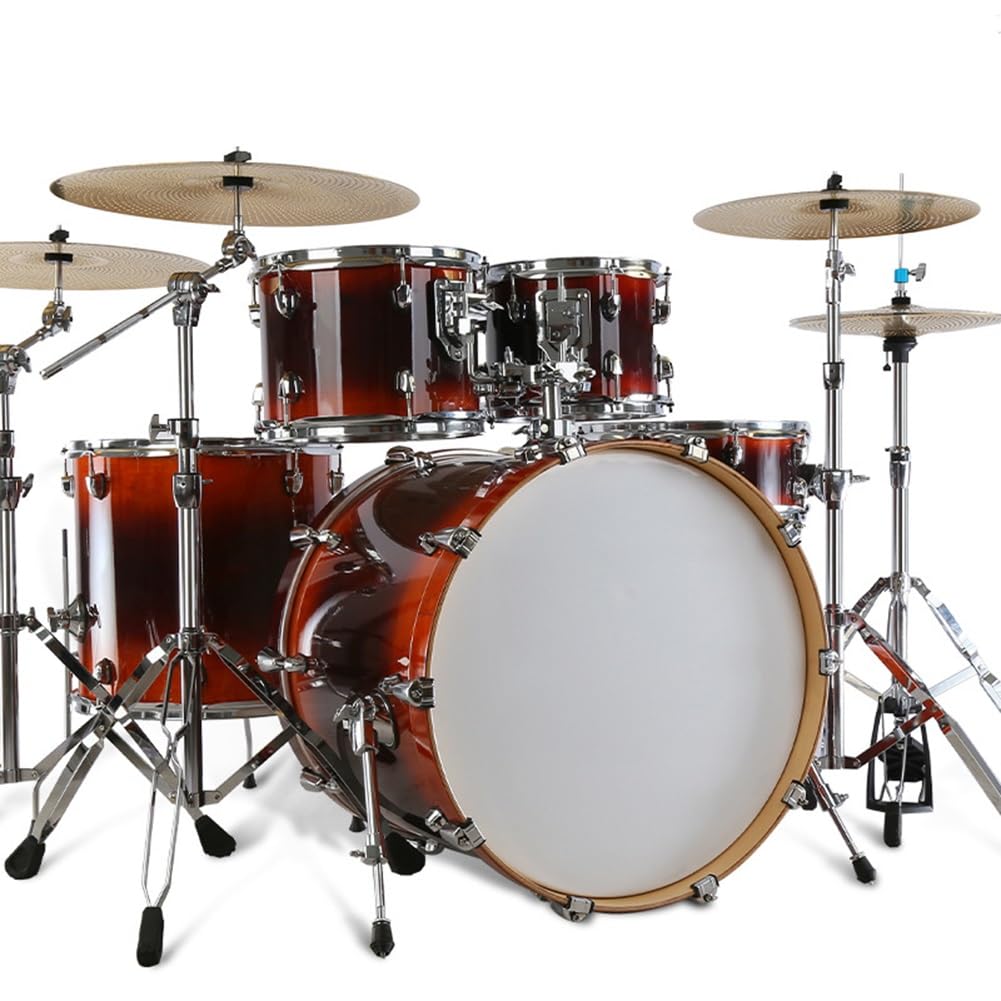 Batería para Adultos, batería Completa de 5 Piezas para Adultos, Kit de percusión para Instrumentos Musicales, para presentaciones en el Escenario para Principiantes(A)
