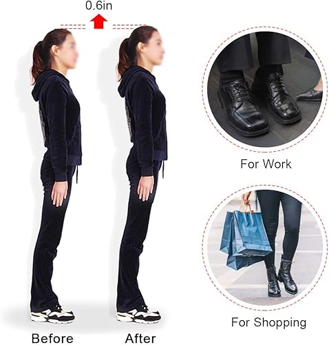 Miniatura 6 de Plantillas de aumento de altura, inserciones de cojín de talón, inserciones de elevación del talón para discrepancias de longitud de pierna