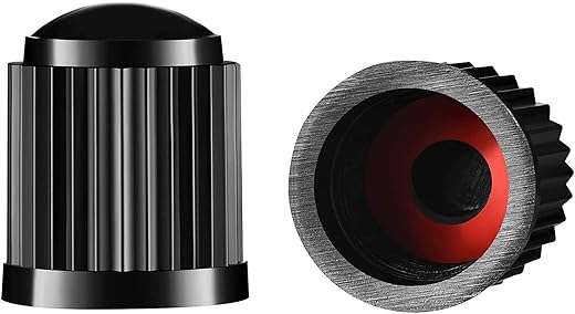 AUTOFRILL 10 Pcs Universal Stem Covers for Cars, SUVs, Bike and Bicycle, Trucks, Motorcycles Heavy-Duty, Airtight Seal Tire Valve Caps (Pack of 10, Black)