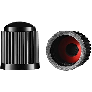 AUTOFRILL 10 Pcs Universal Stem Covers for Cars, SUVs, Bike and Bicycle, Trucks, Motorcycles Heavy-Duty, Airtight Seal Tire Valve Caps (Pack of 10, Black)
