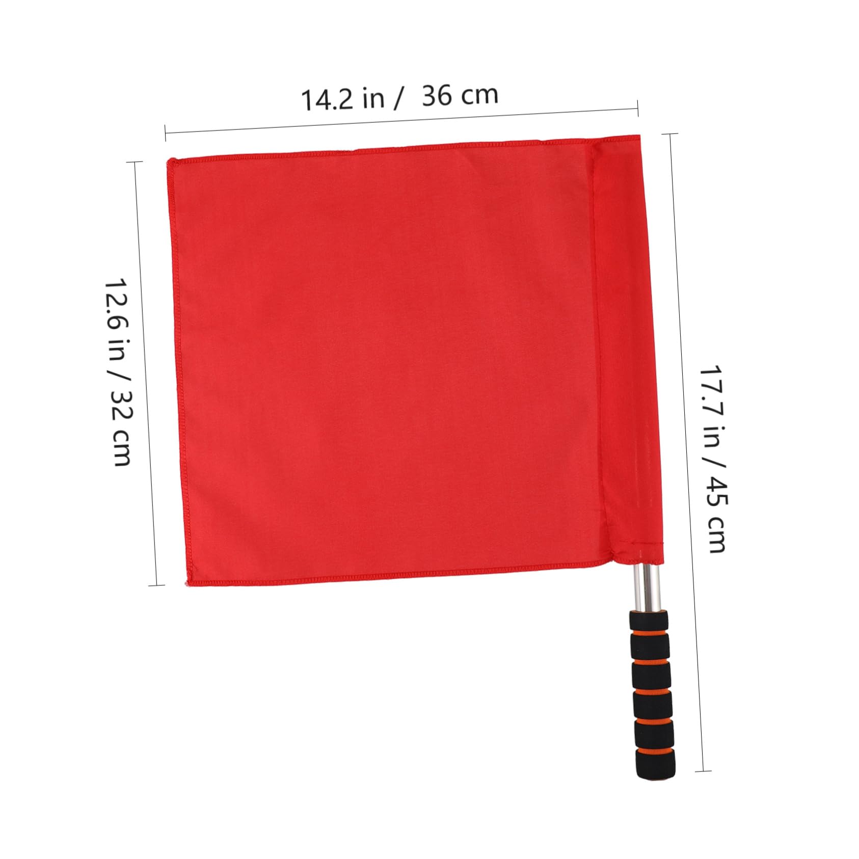 Abaodam 4Pcs Hand Signal Flags Durable Waving Flags with Stainless Steel Pole Comfortable Grip for Referees Football Games Yellow Red Green White