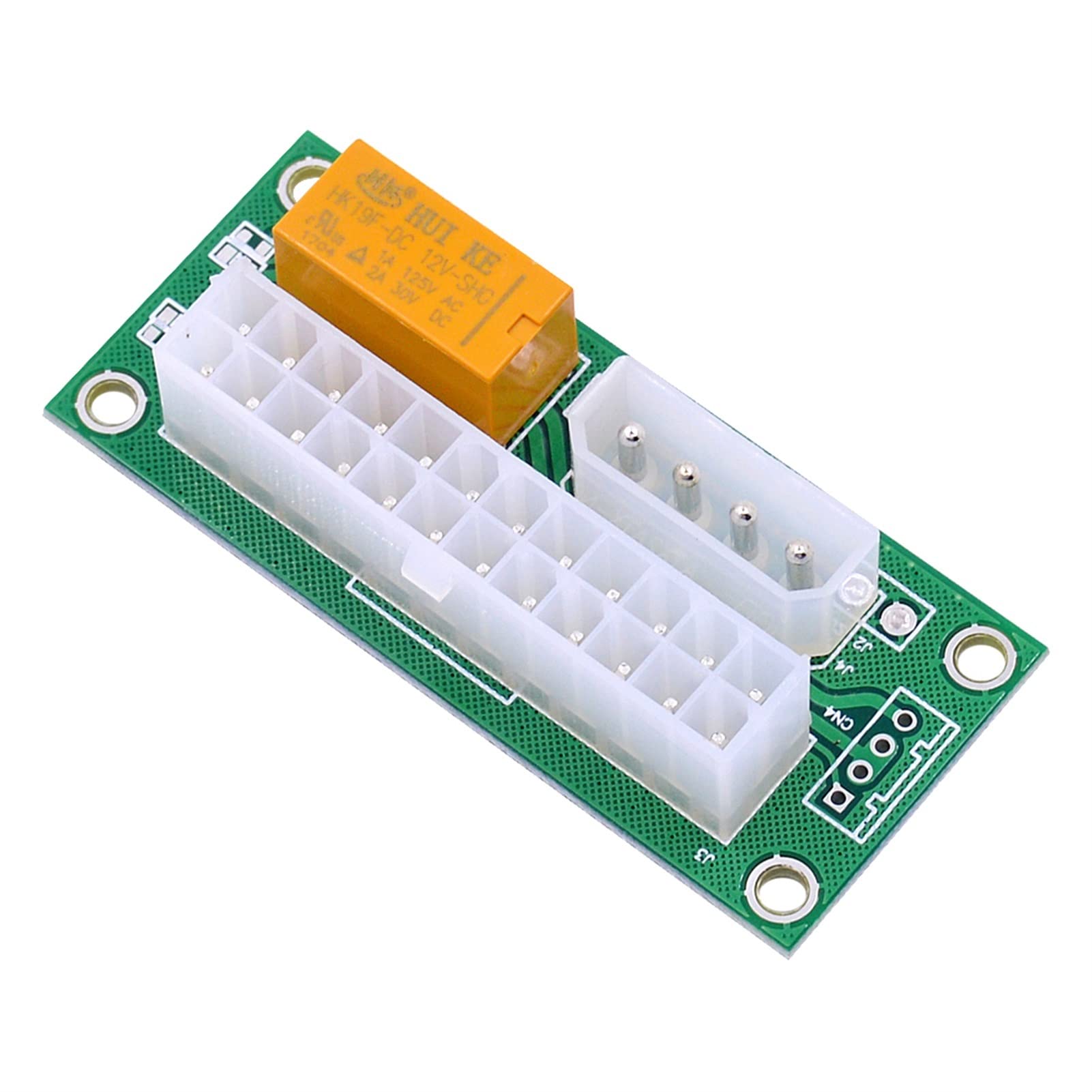 BHOLSA 100PCS ADD2PSU ATX 24Pin to 4Pin Power Supply Sync Starter Extension Cable Card Dual PSU Adapter Converter