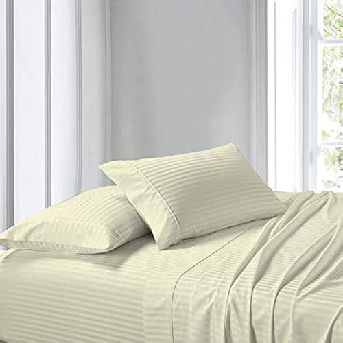 Miniatura 8 de Sábanas de agua adjuntas 100% algodón egipcio de 600 hilos, sábanas de agua sólidas, tamaño California King, 4 piezas, paquete de sábanas de agua de