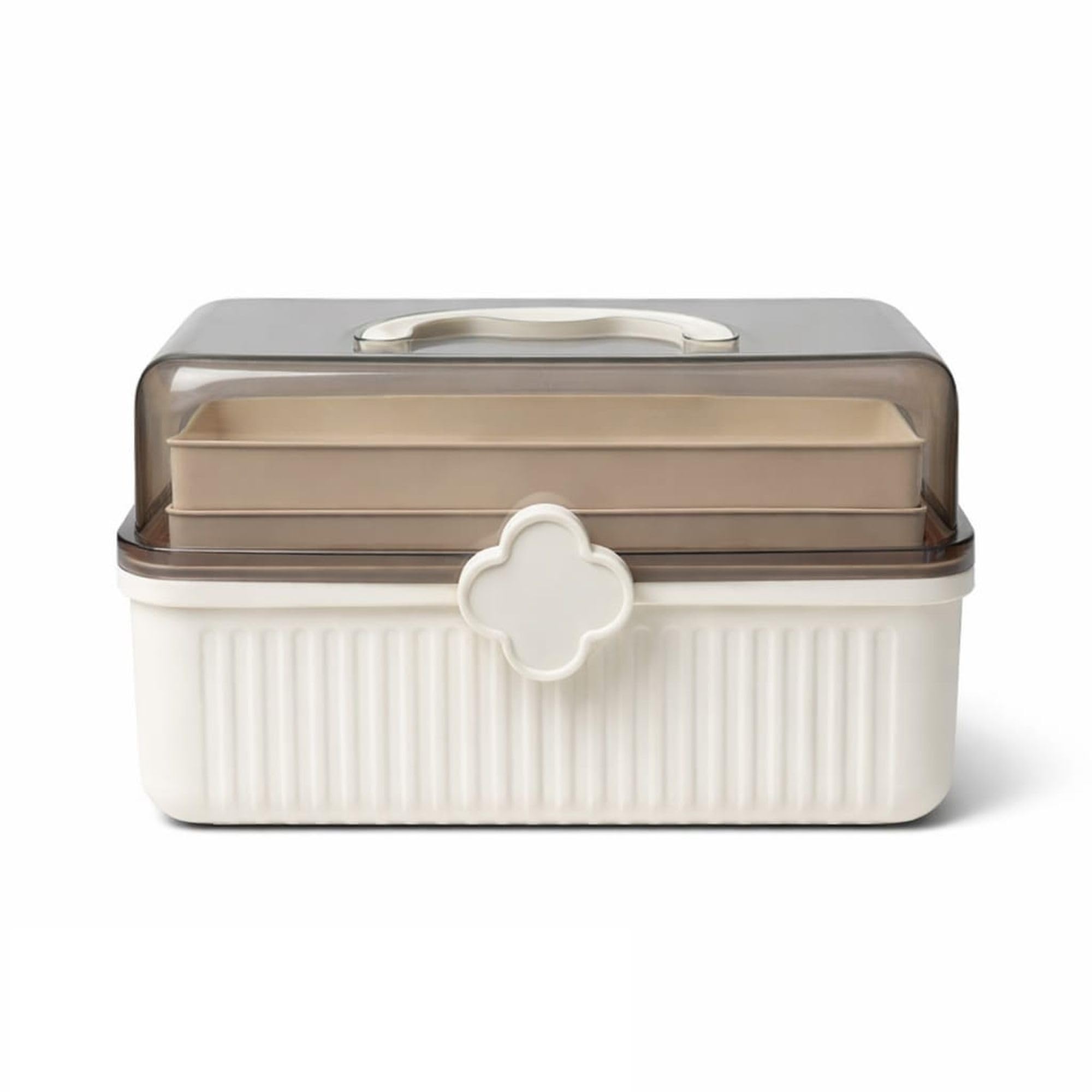 HI MOM Multi Layer Medicine Storage Box Portable First Aid Organizer with Lock Lid Carry Handle Dustproof Medical Storage Container for Home Travel Office-image-38