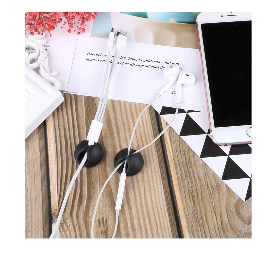Cable Clips [20 Pieces Transparent ], Cable Tidy Clips, Adhesive Cable Clips For Managing Cables Wires In Home Or Office - View #12