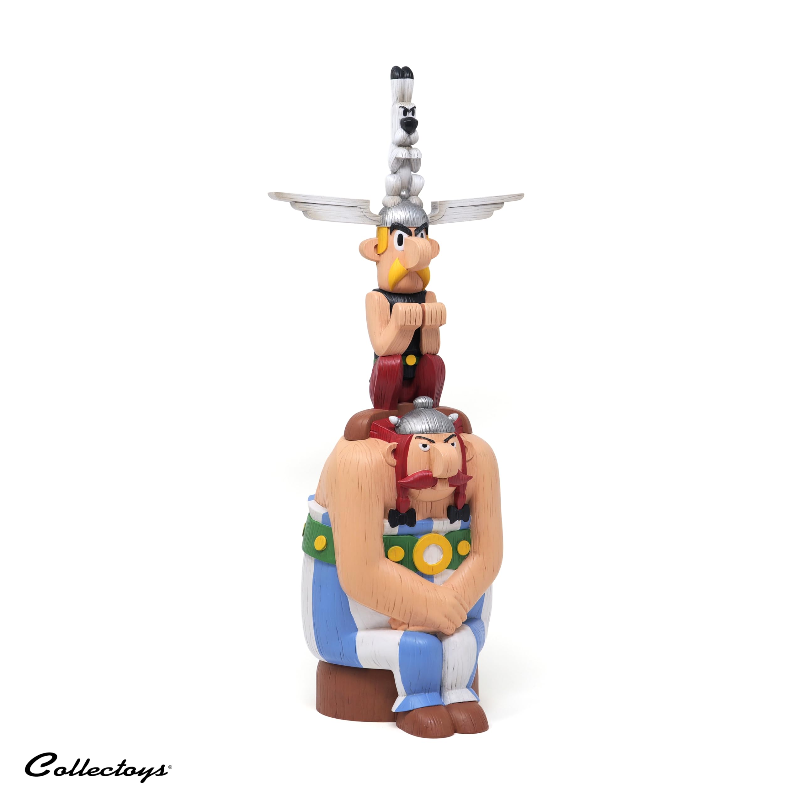 Plastoy Astérix FigurTotem mit Asterix, Obelix und Idefix - Harz - 40 cm