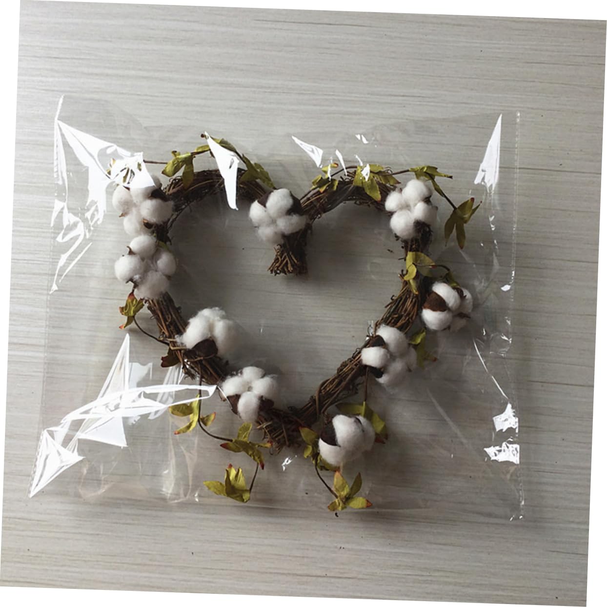 OUNONA Guirnalda de Algodón Artificial en Forma de Corazón para Colgar la Pared, Decoración para Fiestas y Salas de Estar