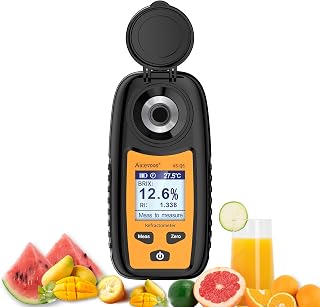 Q6 Digital Brix Refractometer 0-35% Sugar Meter ±0.2% Accuracy ATC IP65 Rugged for Fruits Juices Coffee