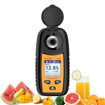 Digital Sugar Brix Refractometer brix Meter Automatic Temperature Compensation Range 0-35%,0.2% Precision, Perfect for Fruits, Juices, Vegetables, Drinks and Coffee