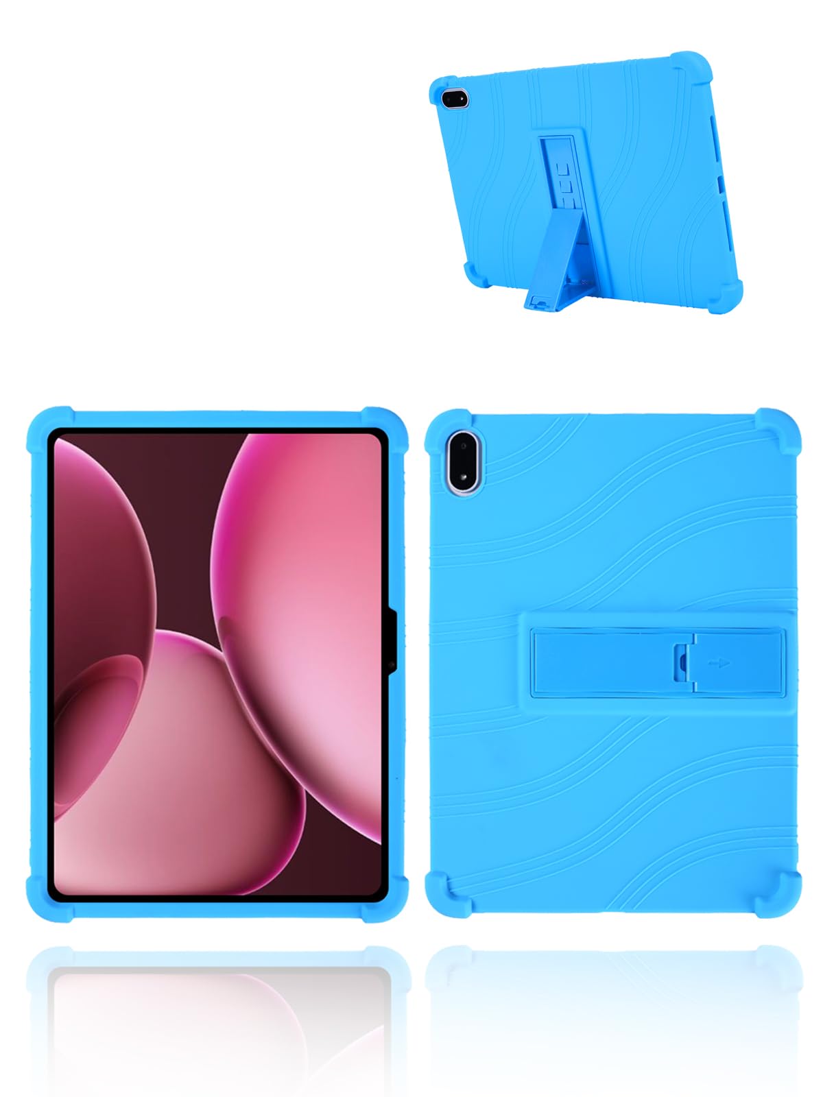 for OnePlus Pad 3 Android 15 Tablet,13.2 inch Tablets Case,Soft Silicone Adjustable Stand Cover Lightweight Kids Friendly,SkyBlue.