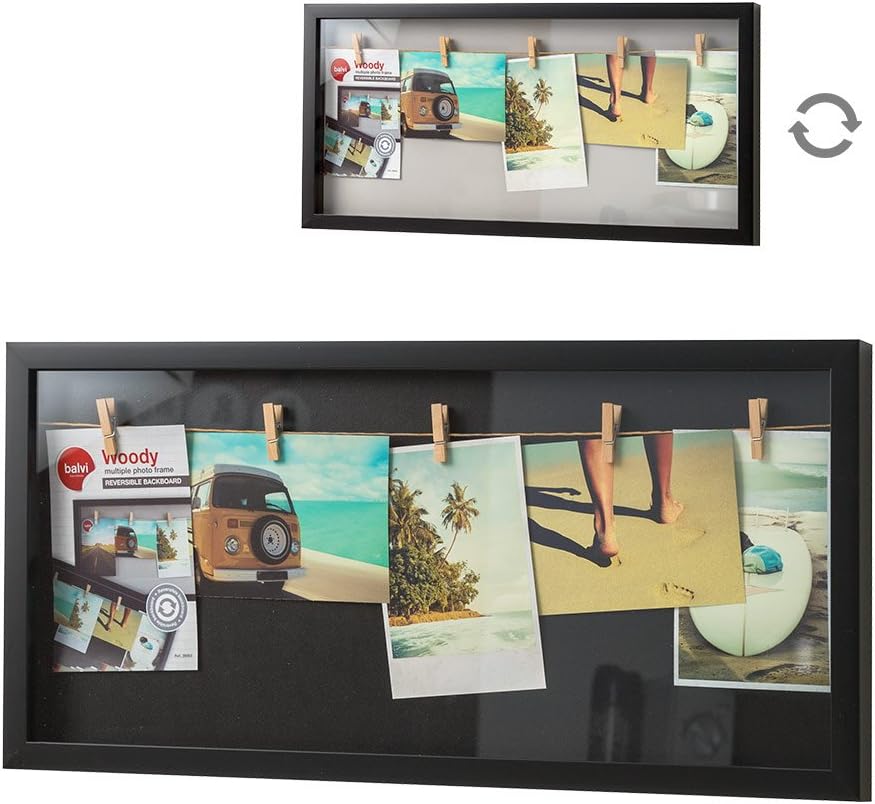 Balvi - Multiple photo frame Woody x5 black