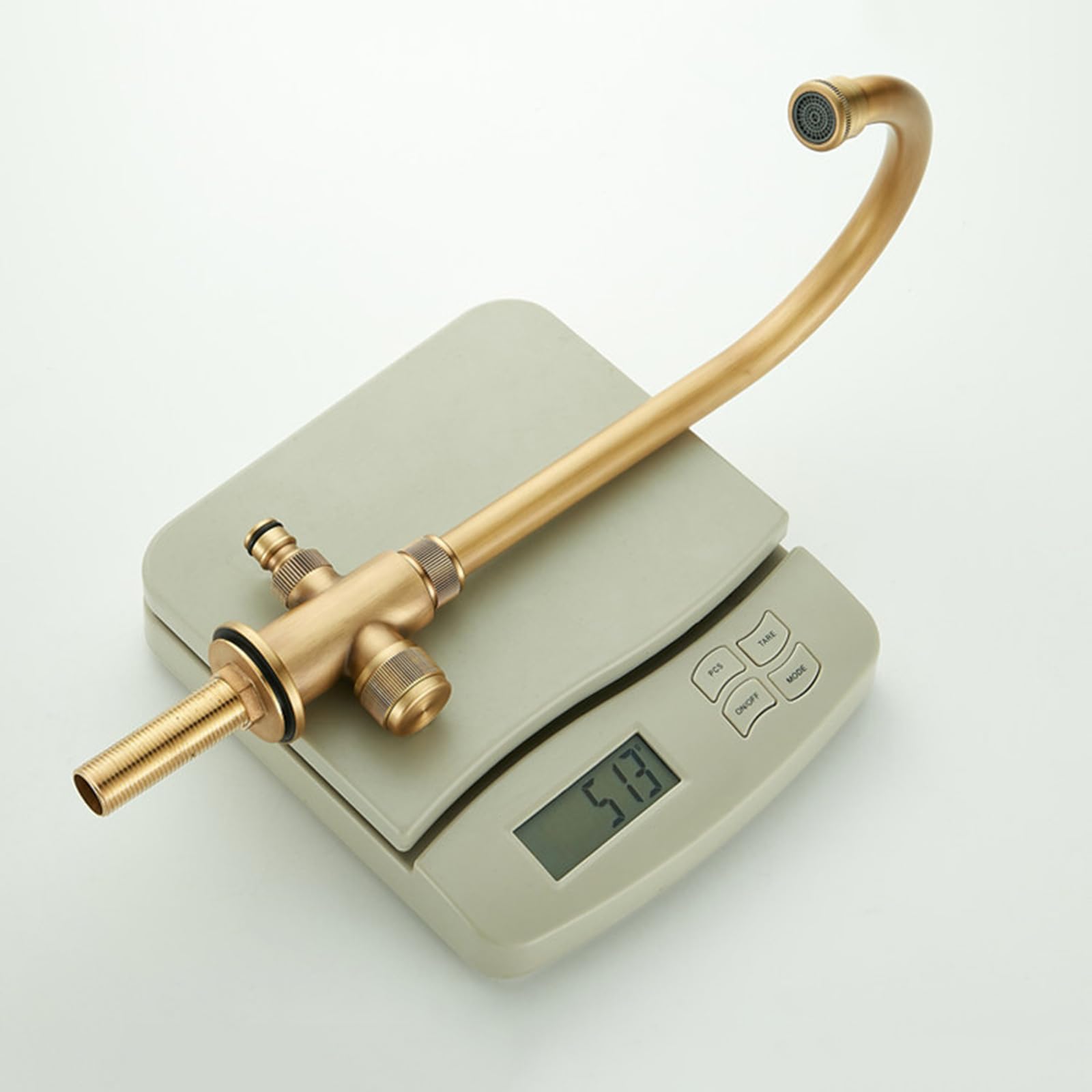 Grifo Exterior Jardin Antihielo Giratorio 360 ° Grifo Lavadora Doble Salida De 1/2 Pulgada Manija Única De Latón,Antigüedad