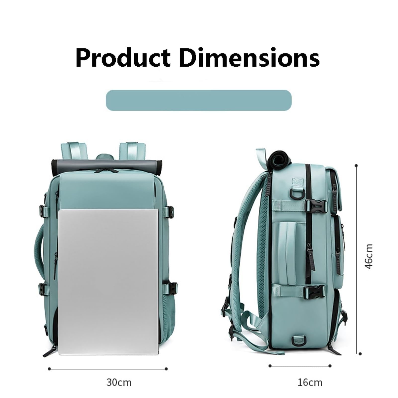 Borsa da weekend impermeabile,zaino for computer pendolare for uomo e donna | Scomparto for scarpe e strato for computer indipendenti, impermeabili e resistenti all'usura, spallacci traspiranti