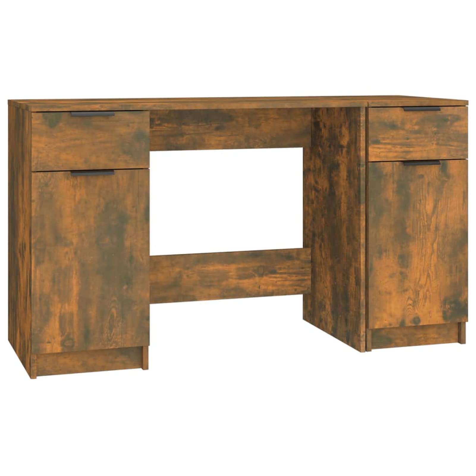 Homgoday Mobilier de bureau avec meuble latéral chêne fumé en bois multicouche, décoration de meubles, meubles d'intérieur/extérieur pour salon bureau