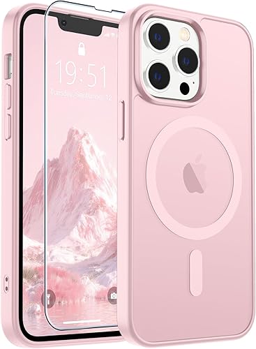 Miniatura 116 de SUPFINE - Funda magnética para iPhone 14 Pro Max (compatible con MagSafe), (protección contra caídas de grado militar de 10 pies), delgada, Negro