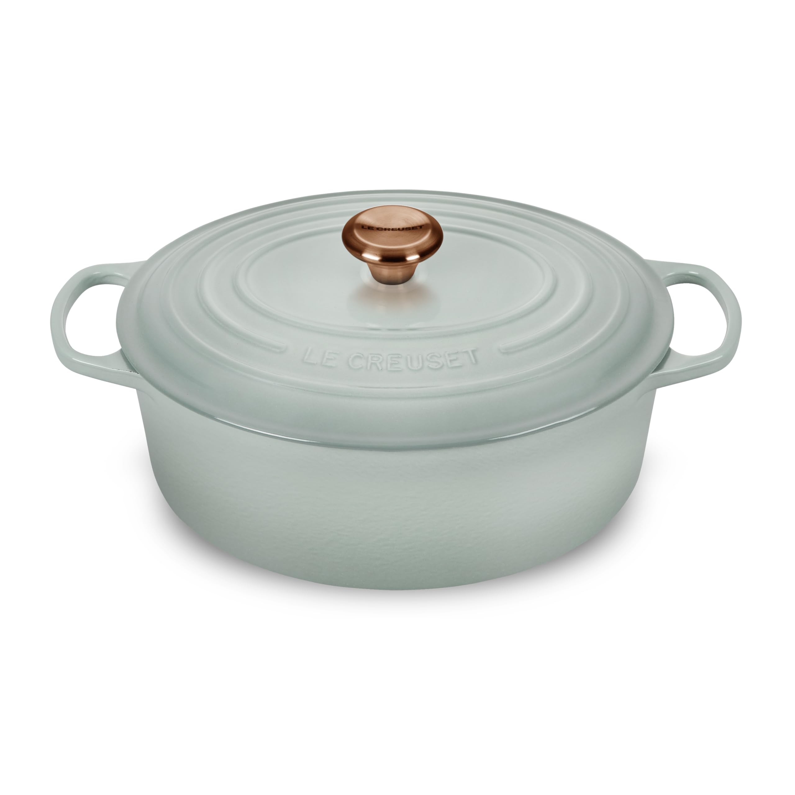 Le Creuset Signature 8-quart Oval Dutch Oven with Copper Knob - Enameled Cast Iron (Sea Salt)