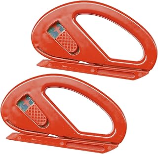 2PCS Wrapping Paper Cutter, Snitty Safety Vinyl Film Cutting Tool with Blade, Carbon Fiber Utility Knife, Craft Knife, Suitable for Window Tint Car Wrap, Craft Making (Orange)