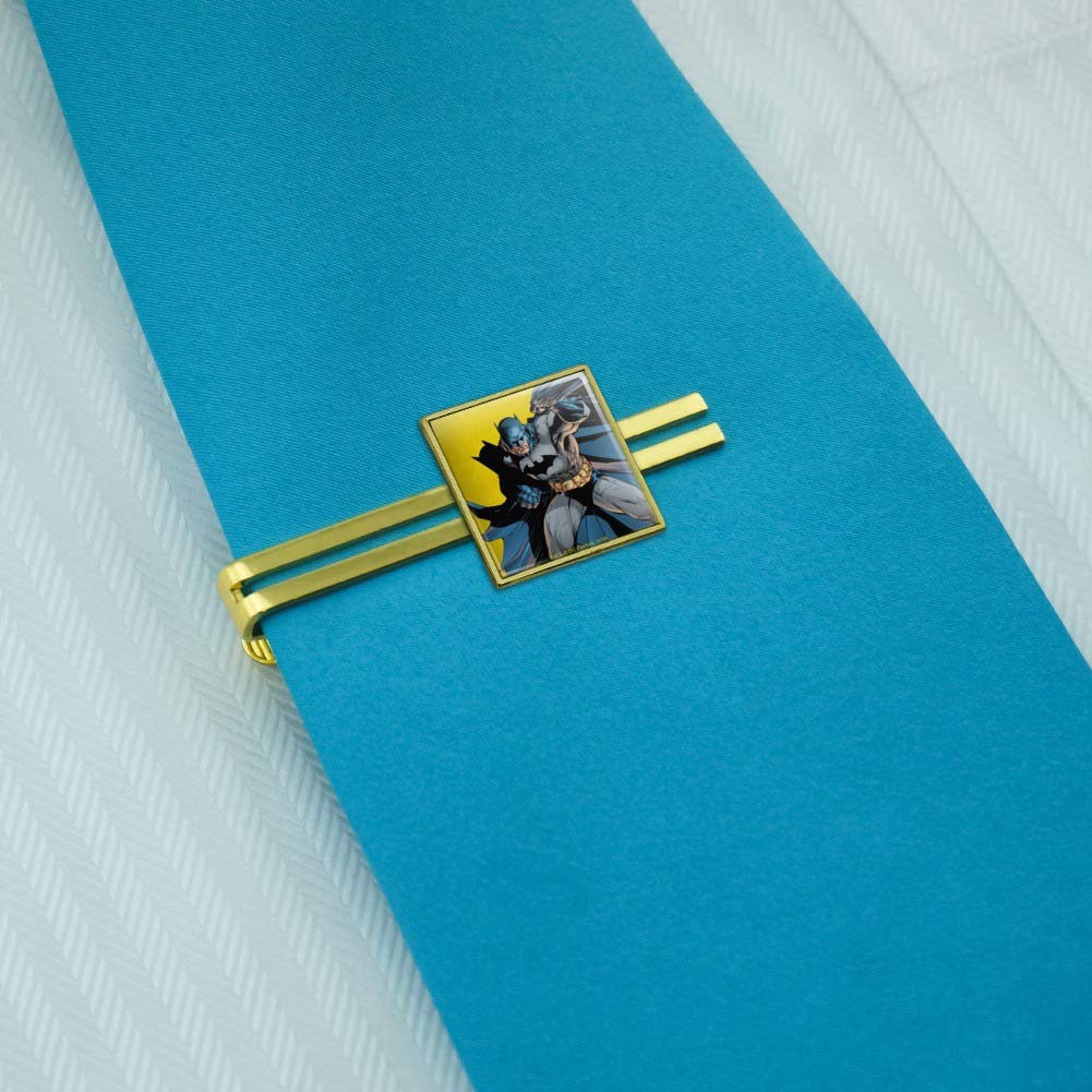 GRAPHICS & MORE Batman Character Square Tie Bar Clip Clasp Tack- Silver or Gold