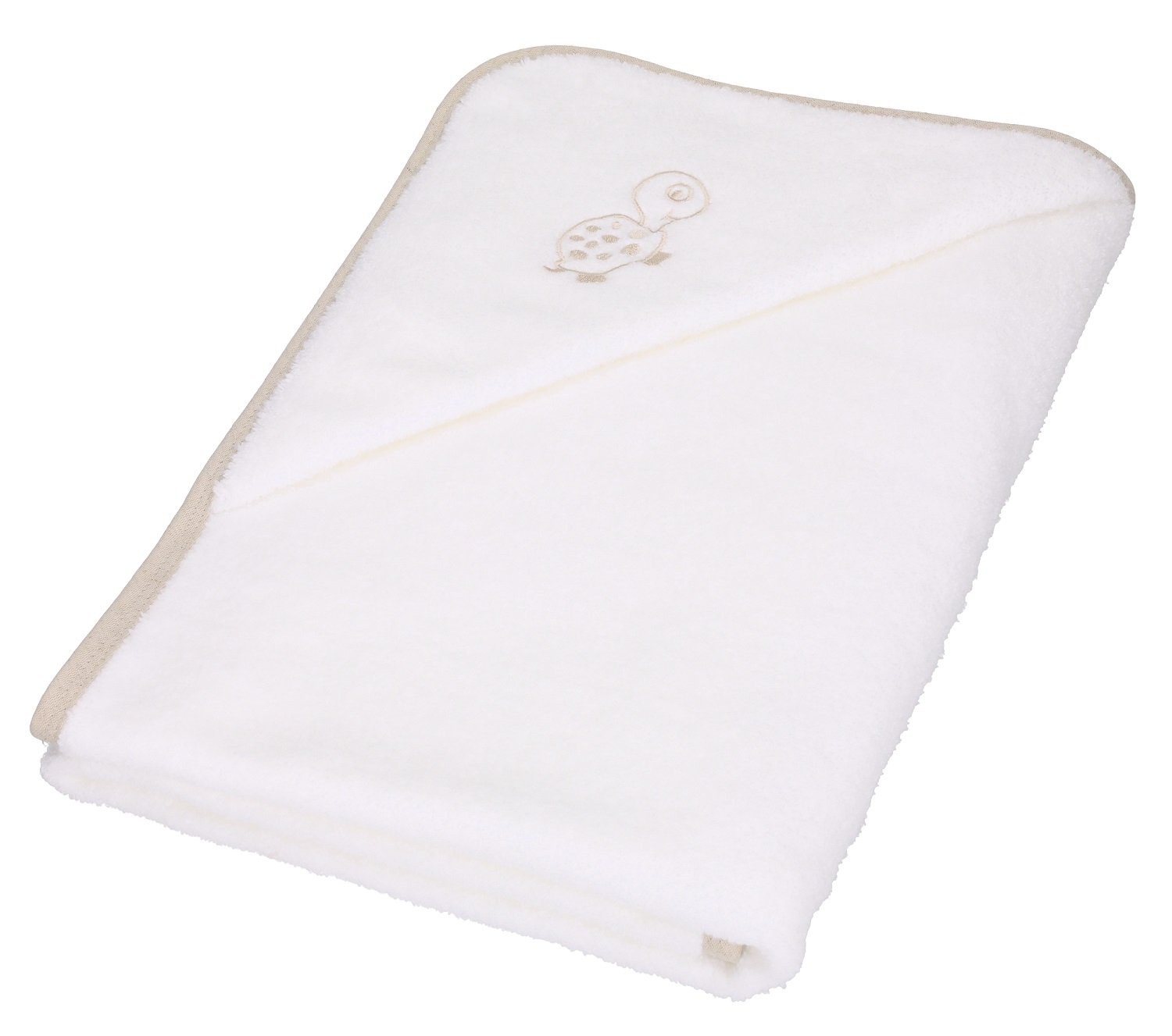 Betz Toalla de baño con Capucha para niños con Dibujo de Tortuga 100% algodón Color Blanco tamaño 85x85 cm