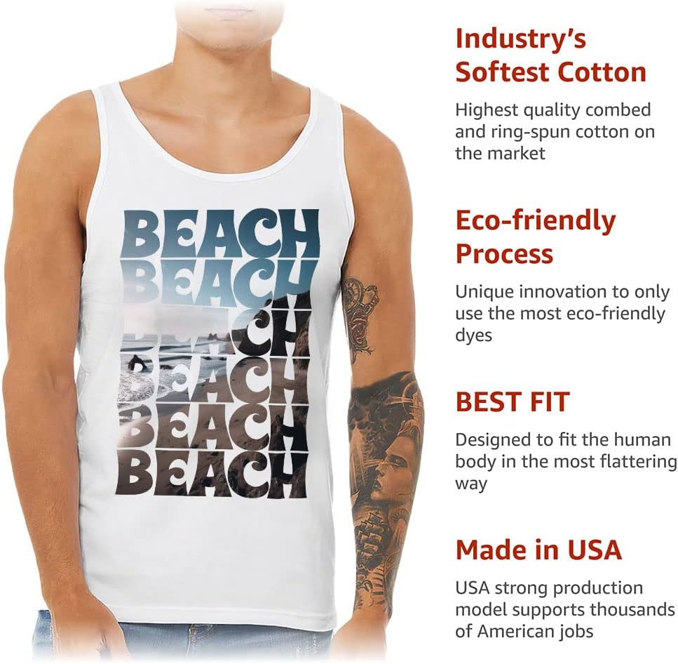 Beach Tank - USA Themed Workout Tank - Summer Vibes Jersey Tank