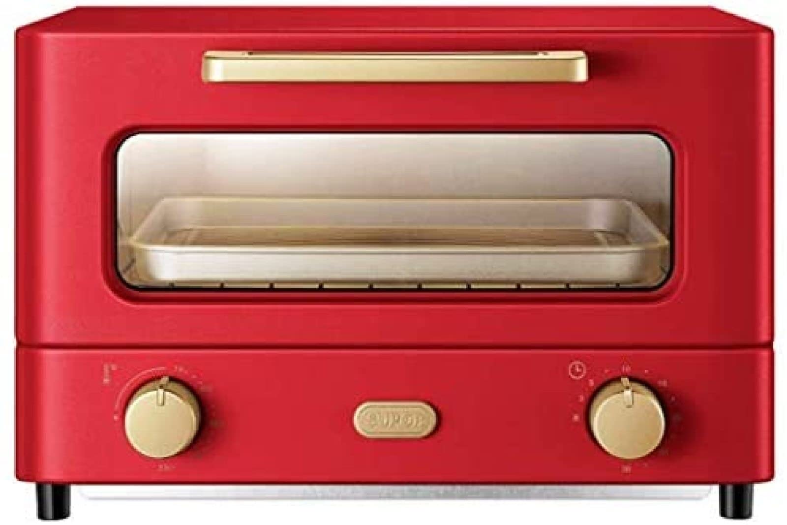 JWCN 12L Mini Oven，Electric Cooker And Grill Home Baking Small Oven Timer  Double Glass Door Top And Bottom Heat Convection Countertop Toaster