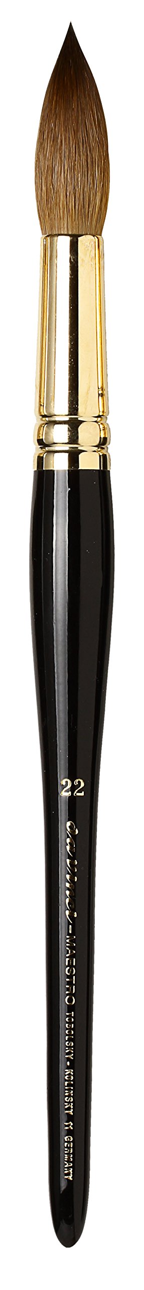 da Vinci Watercolor Series 11 Maestro Paint Brush, Fuller English Round Kolinsky Red Sable, Size 22