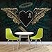 Produktbild Alchemy Herz Dark Angel Tattoo - Forwall - Fototapete - Tapete - Fotomural - Mural Wandbild - (2365WM) - XXXL - 416cm x 254cm - VLIES (EasyInstall) - 4 Pieces
